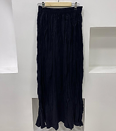 Siyah Keten Kraş Etek