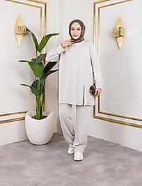 DÜZ DÜĞMELİ MODEL  TAŞ RENGİ TAKIM