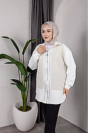 DÜZ JAKARLI OYSHO BEYAZ KAP