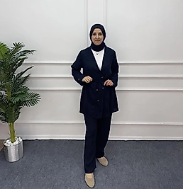 Pamuklu Müslin Kumaş Siyah Takım