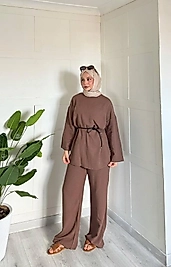 Ham Keten Pantolonlu  Takım