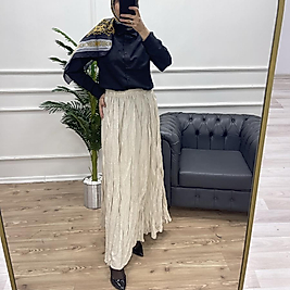 Krem Keten Kraş Etek