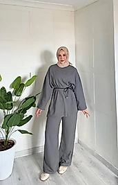 Ham Keten Pantolonlu Takım